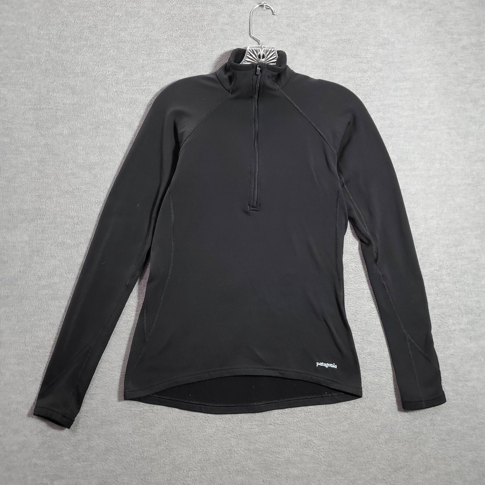 Patagonia Women Sweatshirt Medium Black Performance Base Layer Capilene